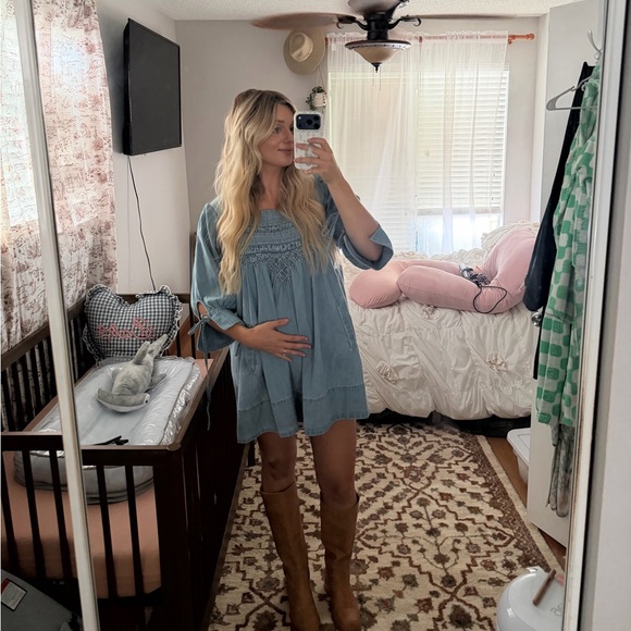 FREE PEOPLE DENIM DRESS - Picture 3 of 6